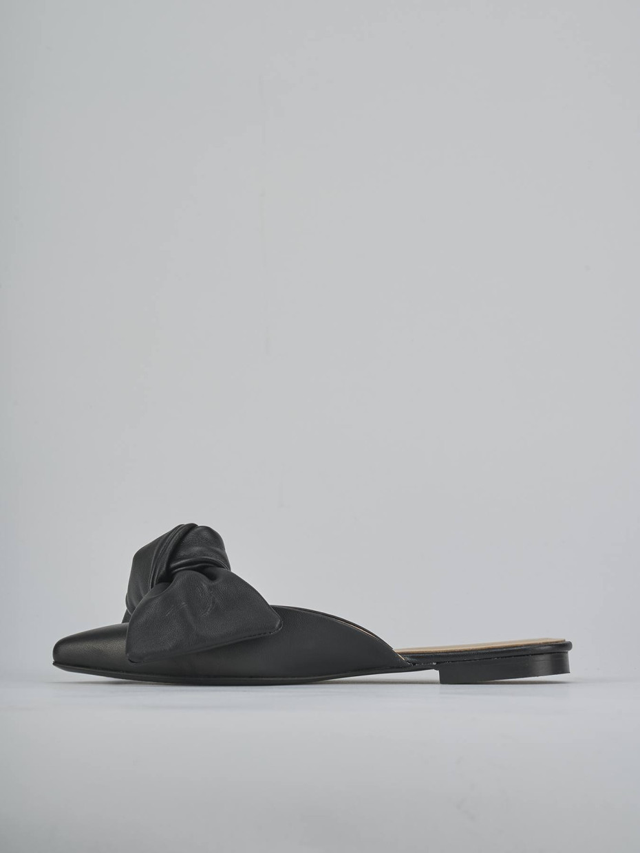 Sabot tacco 1cm pelle nero
