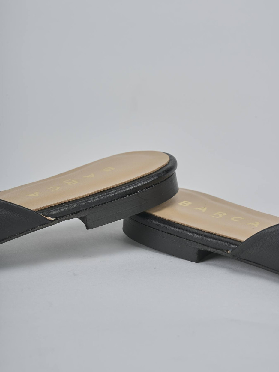 Sabot tacco 1cm pelle nero