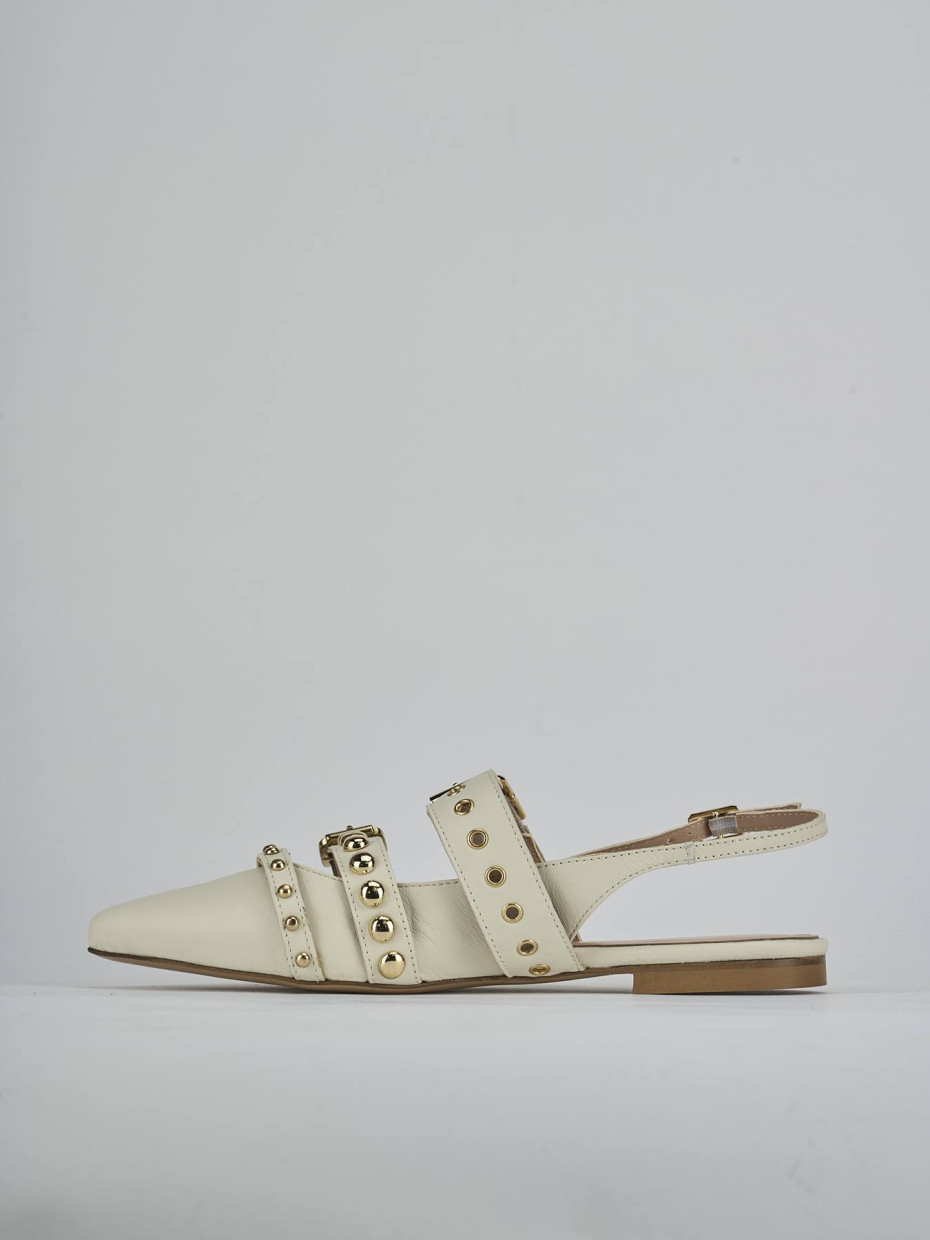 Ballerine tacco 1cm pelle beige