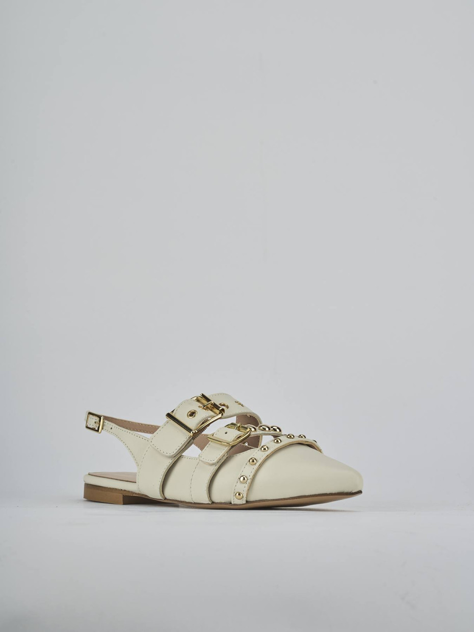Ballerine tacco 1cm pelle beige