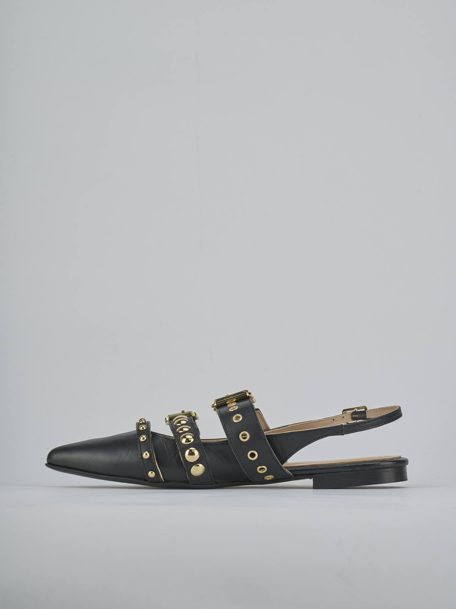 Ballerine tacco 1cm pelle nero