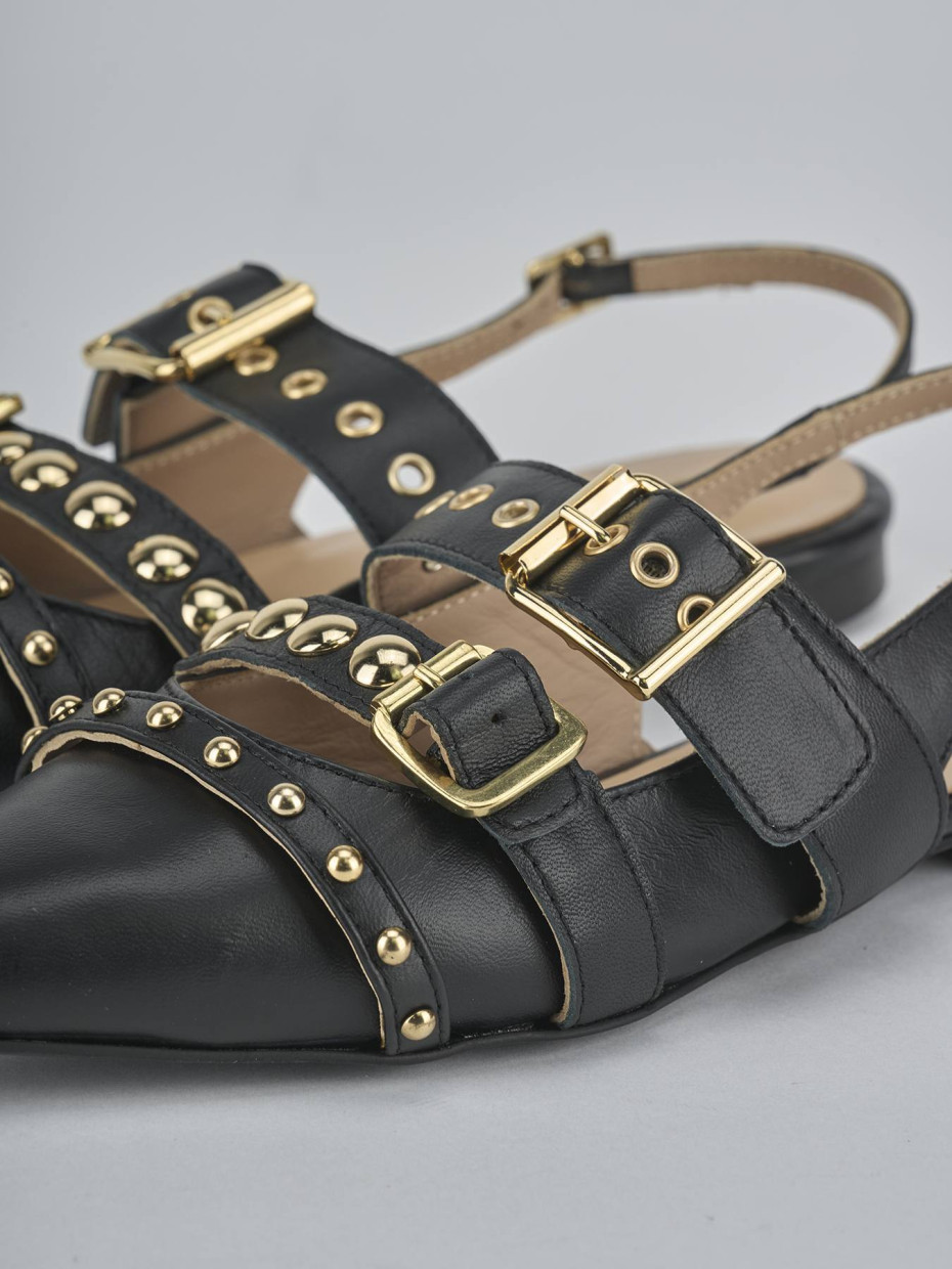 Ballerine tacco 1cm pelle nero
