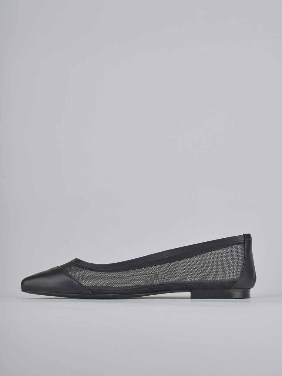 Ballerine tacco 1cm pelle nero