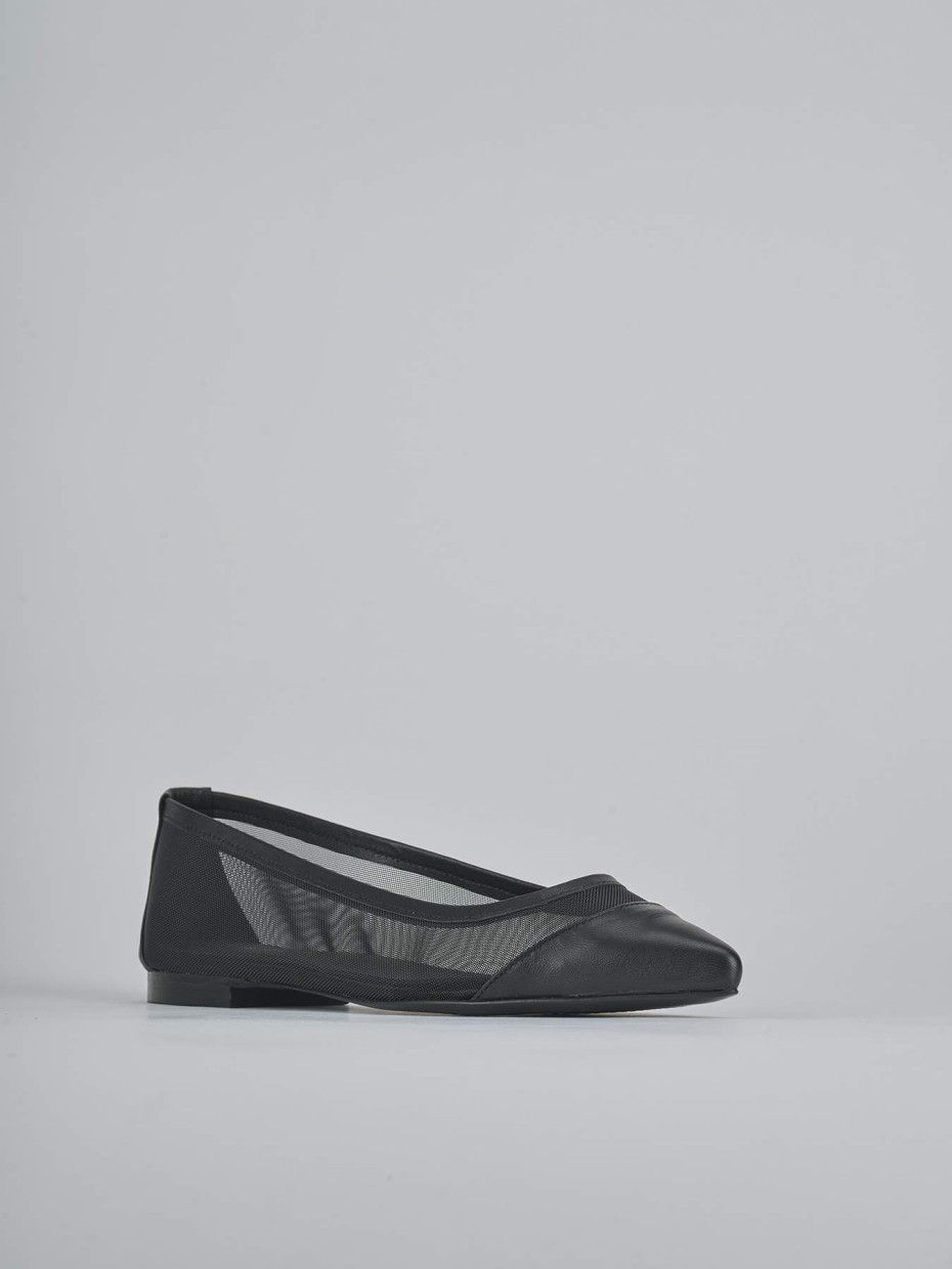 Ballerine tacco 1cm pelle nero