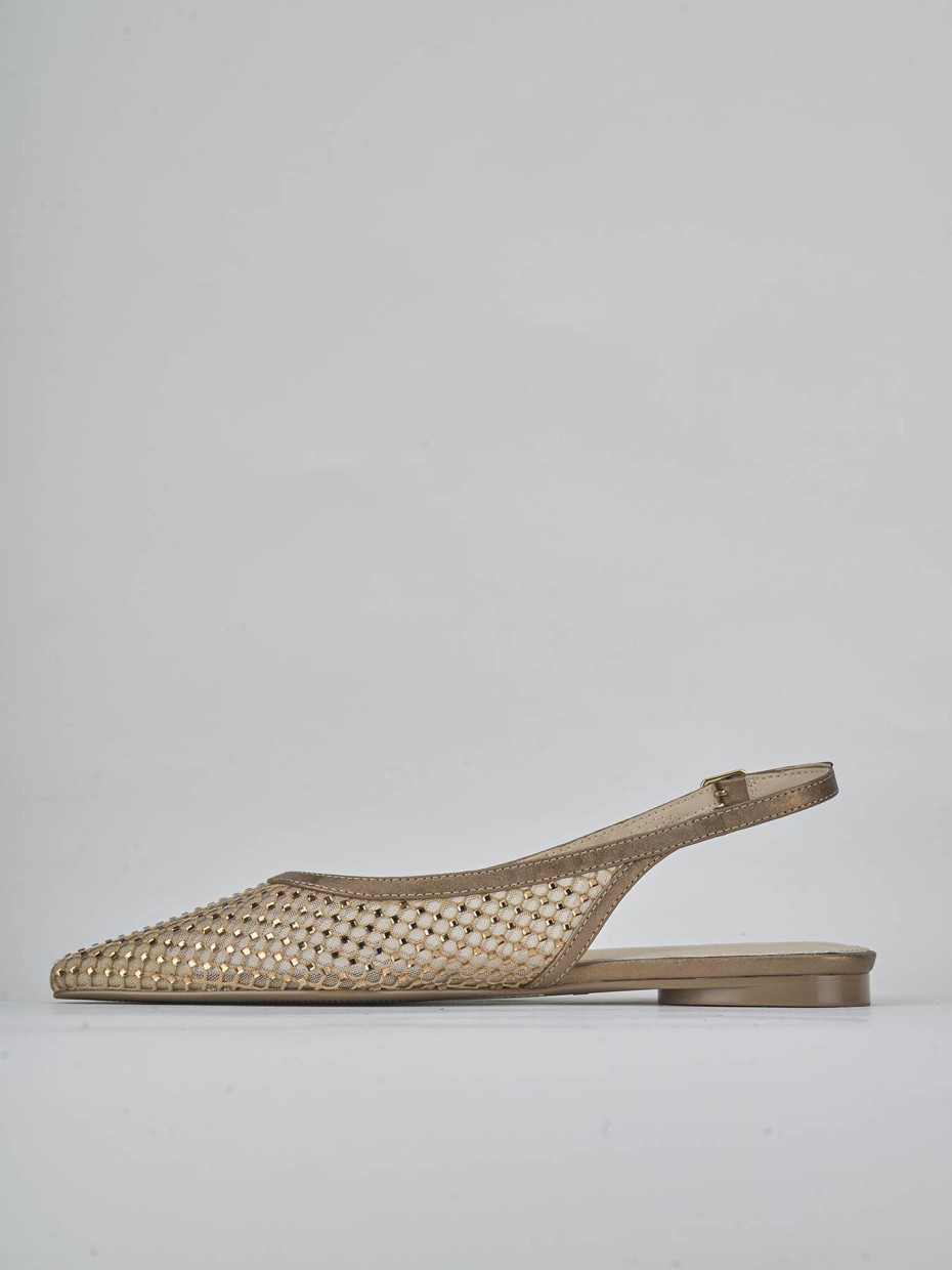 Ballerine tacco 1cm pelle bronzo