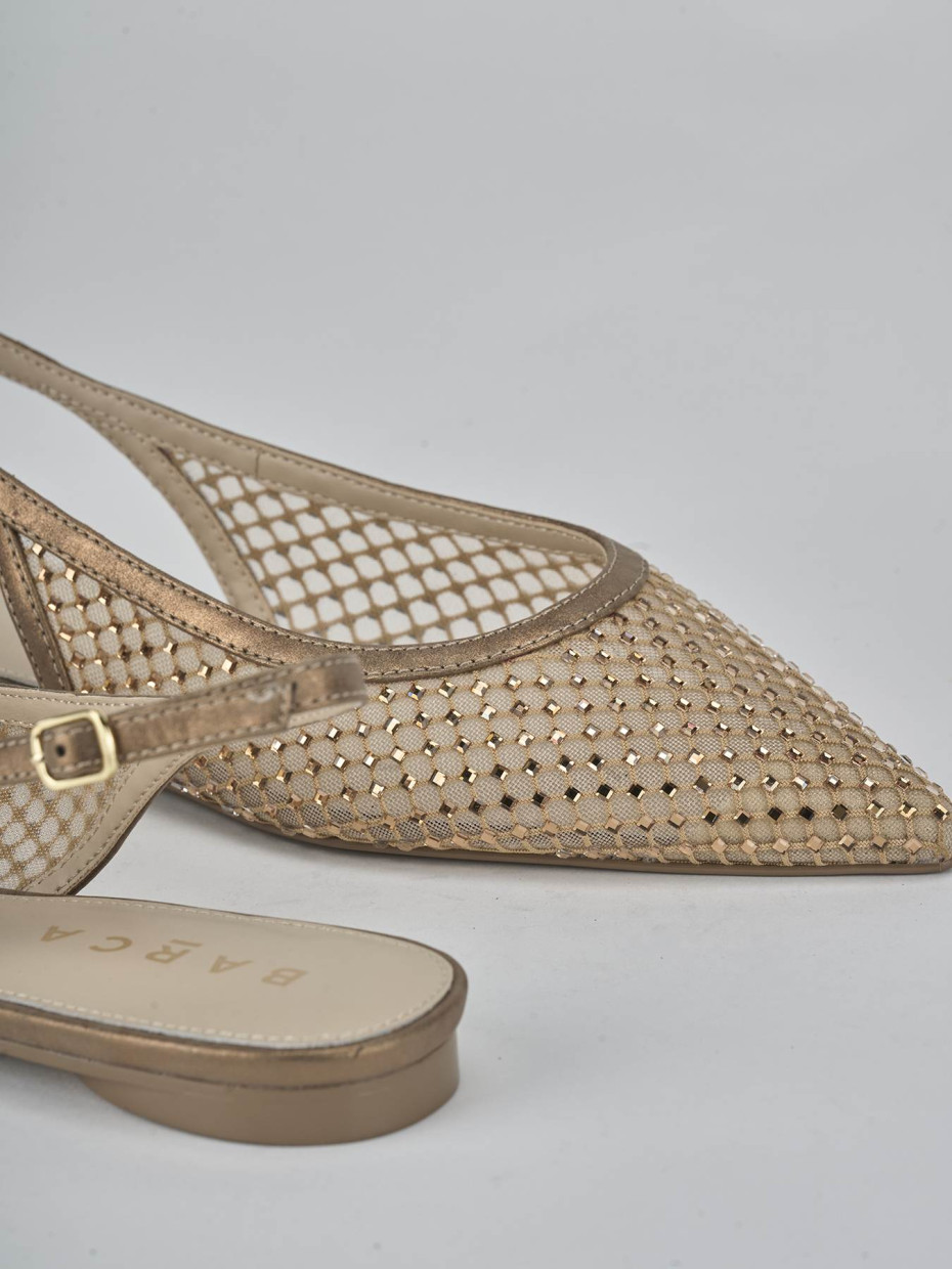 Ballerine tacco 1cm pelle bronzo