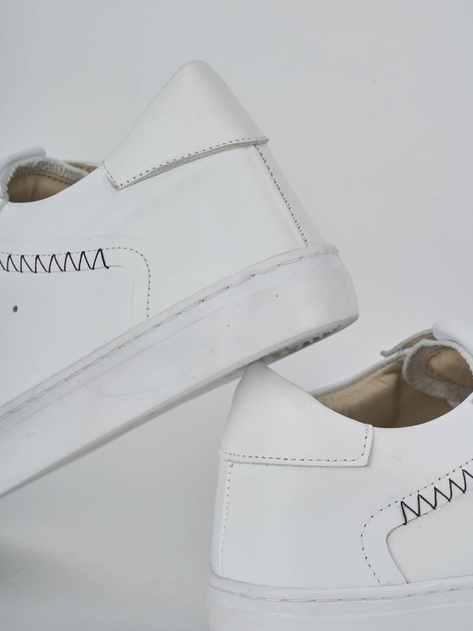 Sneakers pelle bianco