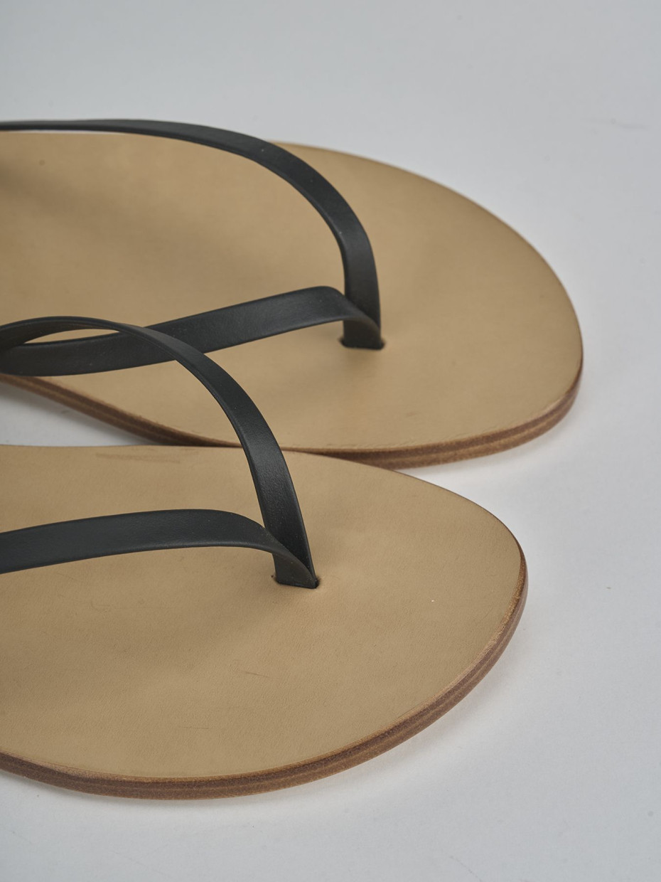Sandali tacco 1cm pelle nero