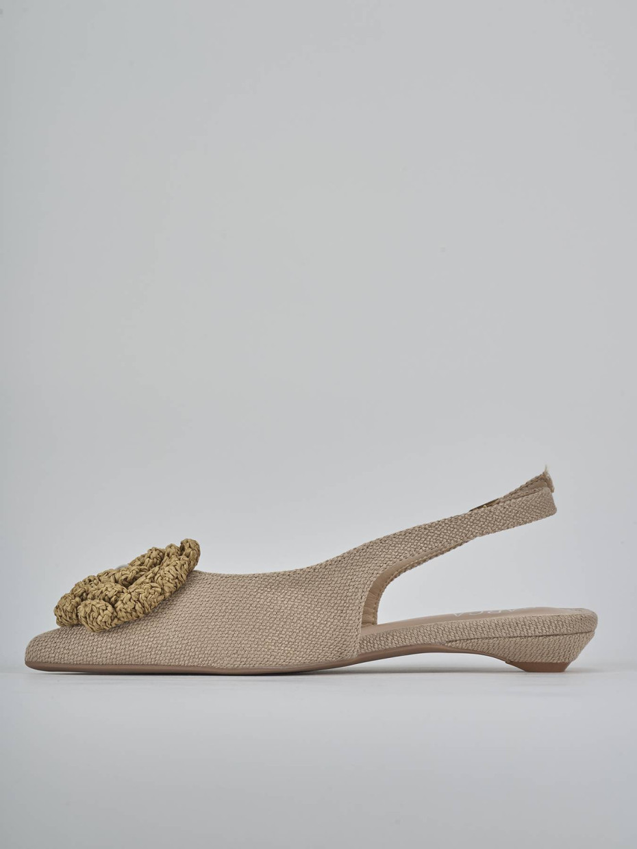Ballerine tacco 1cm pelle beige