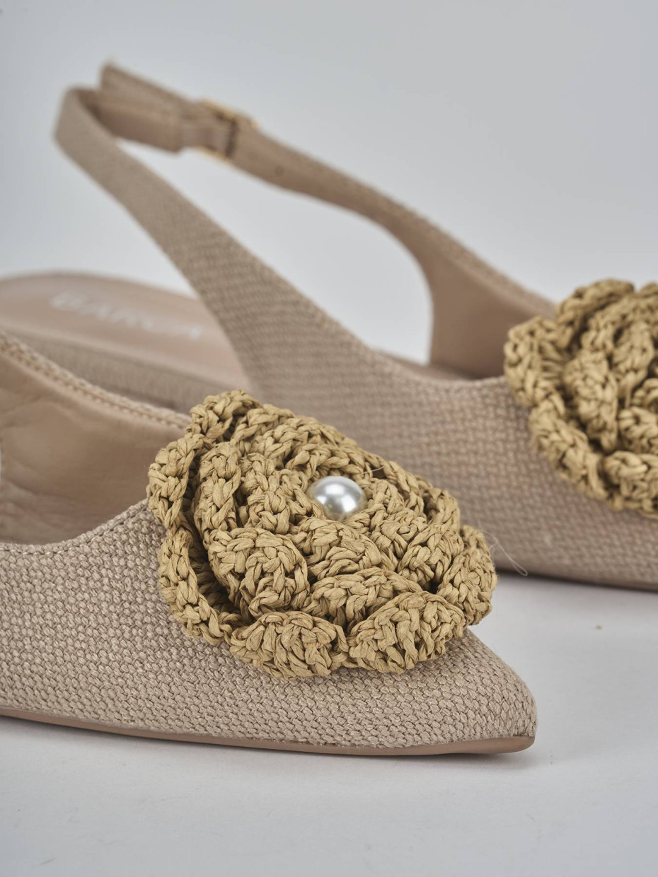 Ballerine tacco 1cm pelle beige