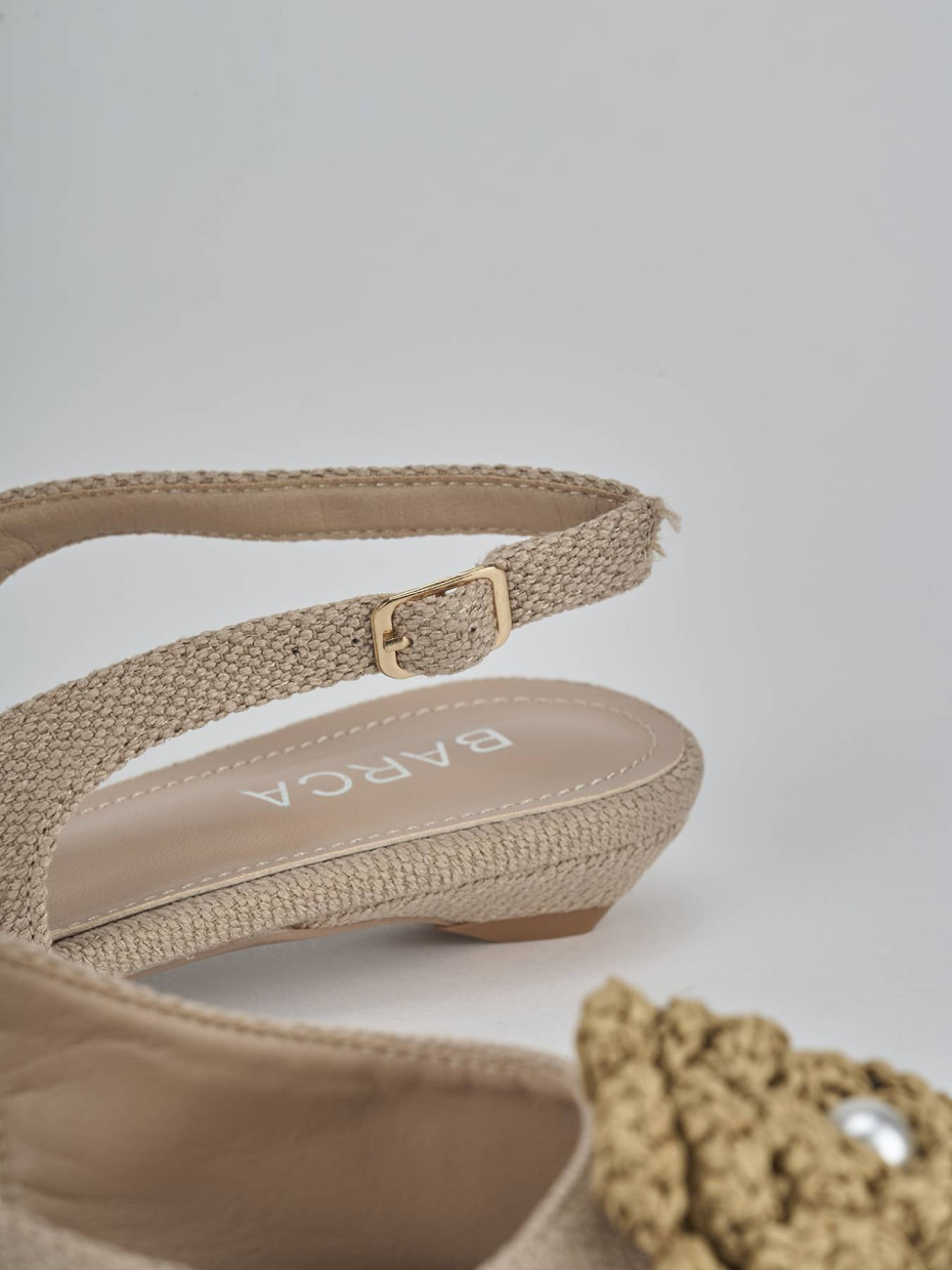 Ballerine tacco 1cm pelle beige