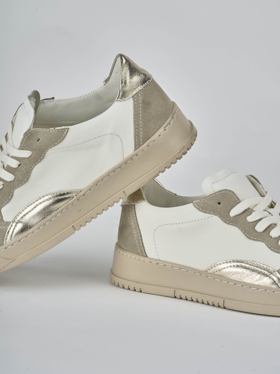 Sneakers pelle bianco