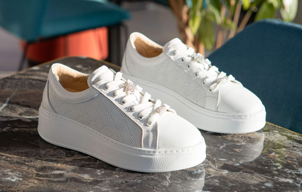 Sneakers pelle bianco