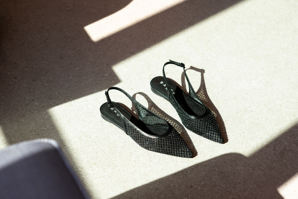Ballerine tacco 1cm pelle nero