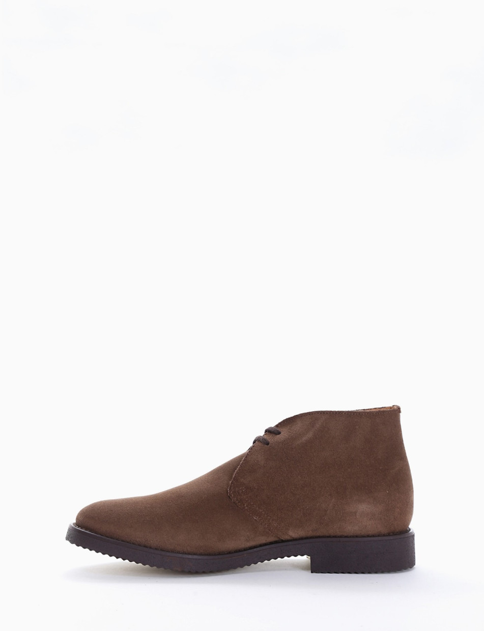 Desert boots heel 2 cm brown chamois