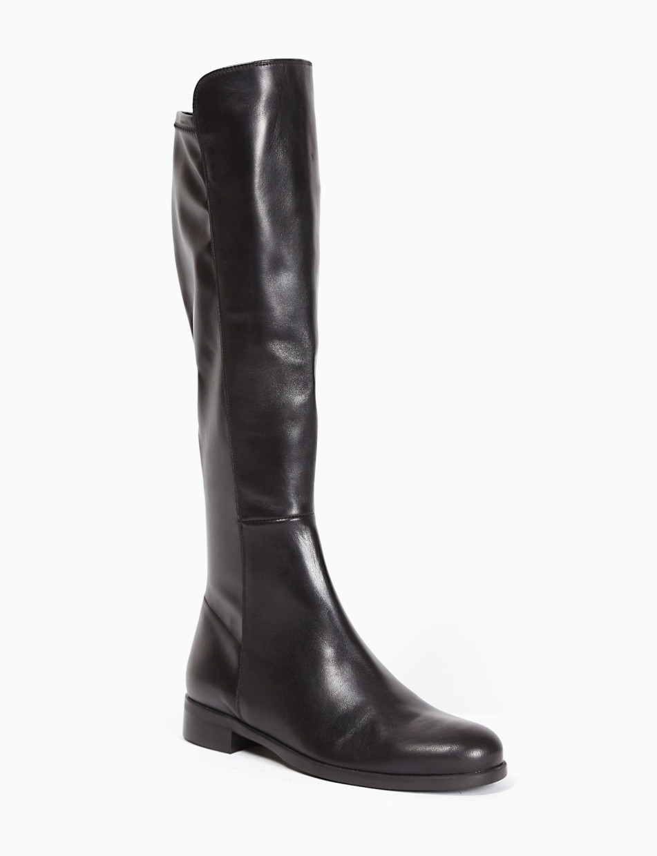 Low heel boots outlet - woman heel 2 cm black leather | Barca Stores
