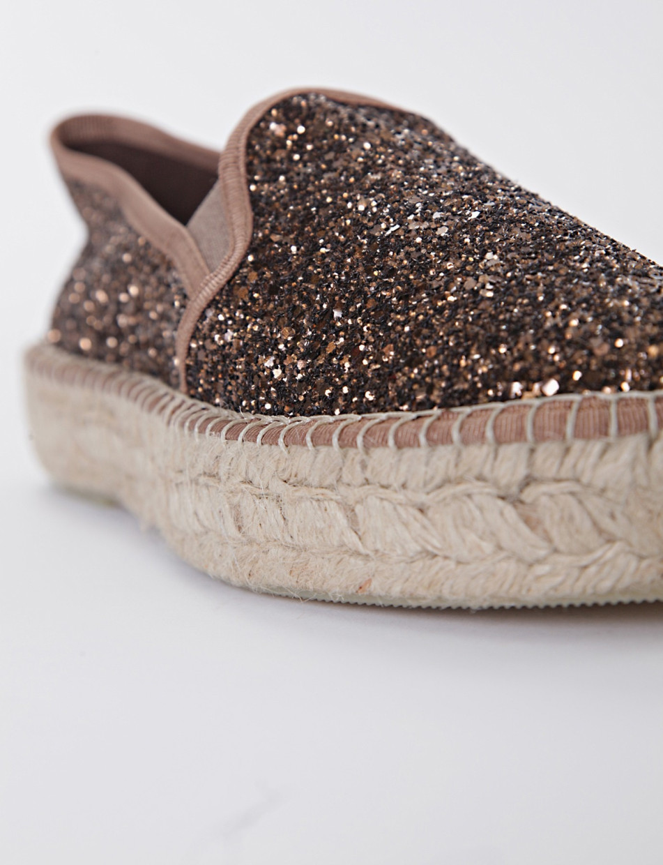 Espadrillas / mocassino zeppa 20 in corda marrone
