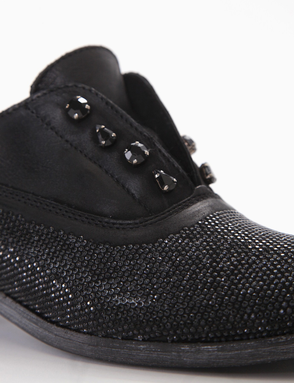 Stringata no lace tacco 20 nero