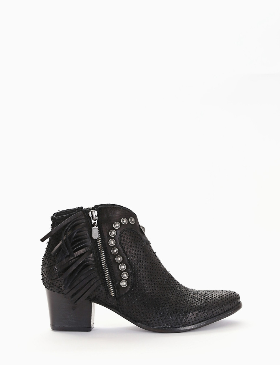 Stivaletto texano con tacco 50 nero