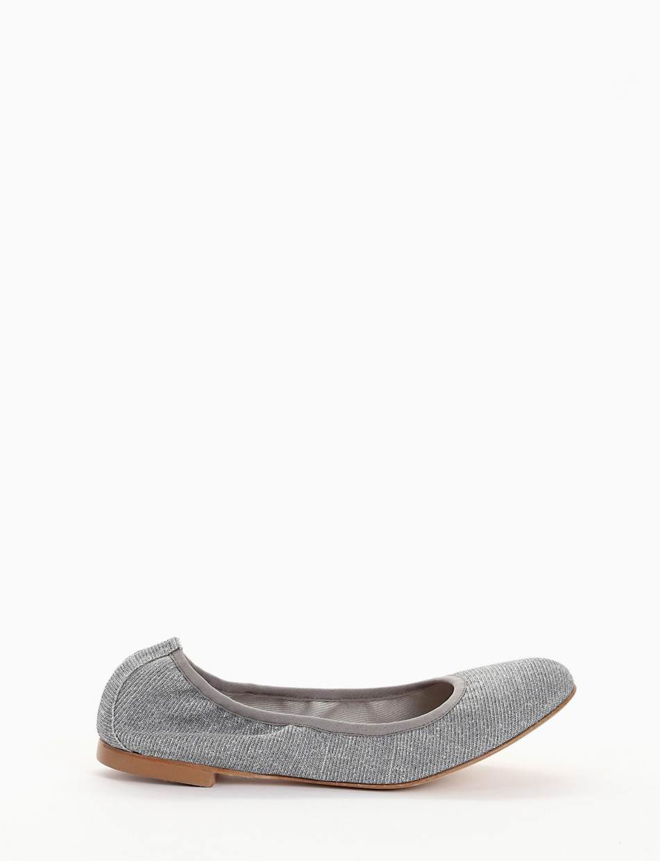 Flat shoes grey canvas