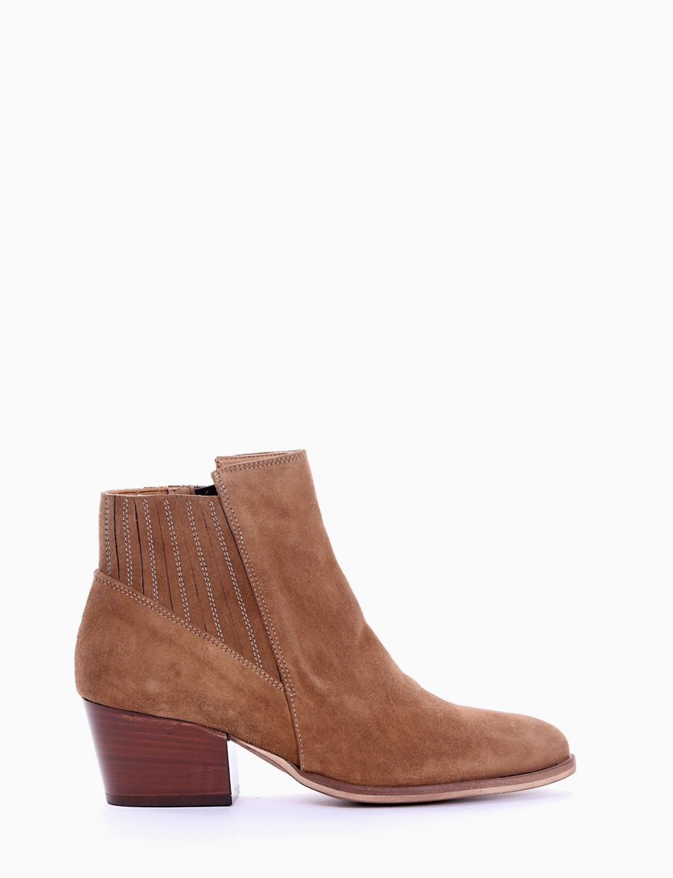 brown chunky heel ankle boots