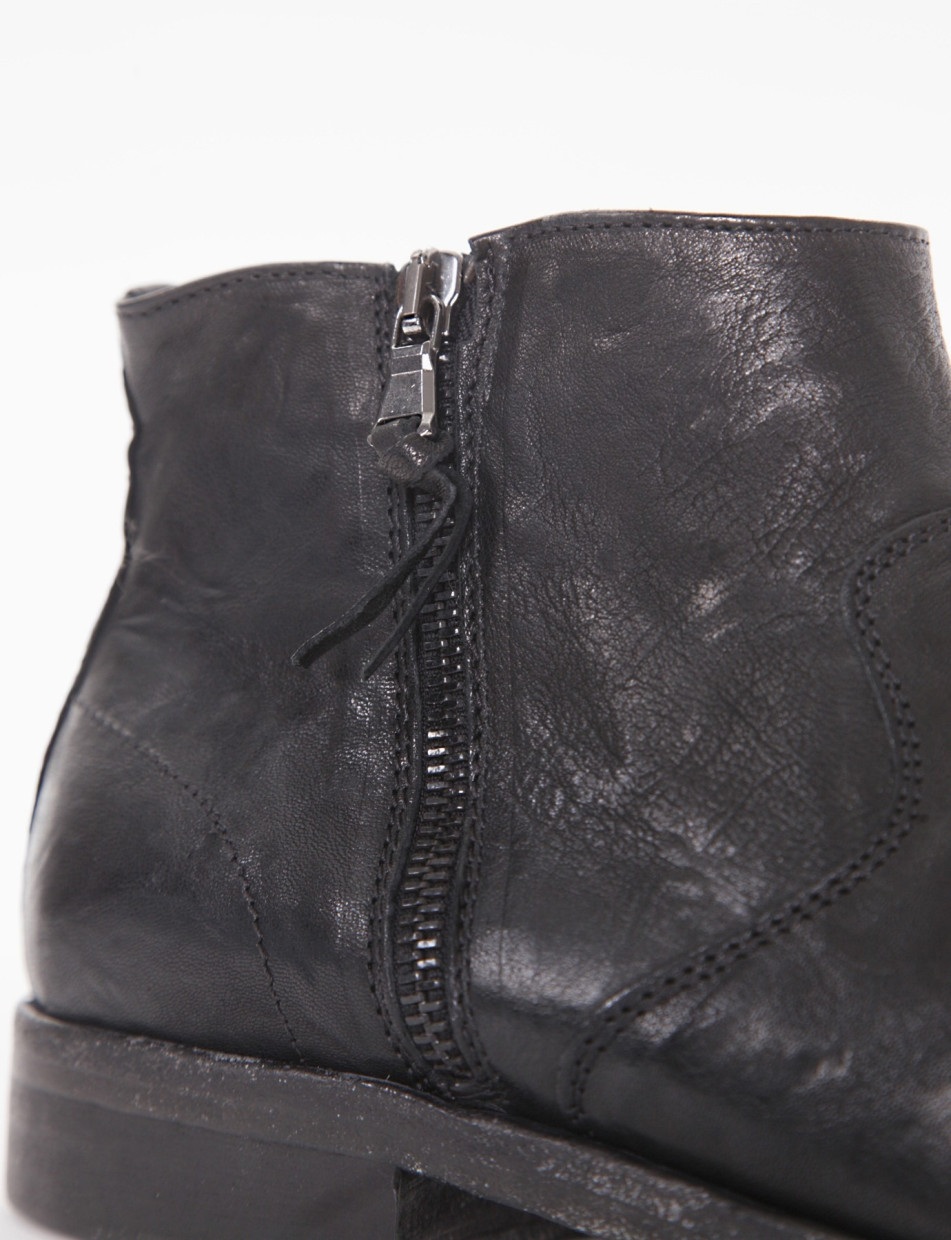 Ankle boots black leather