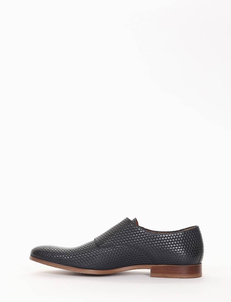 Monk-strap tacco 2 cm blu
