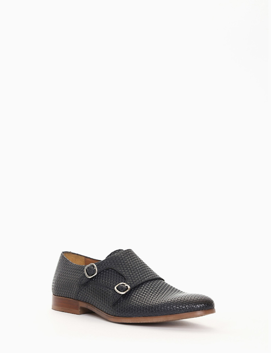 Monk-strap tacco 2 cm blu