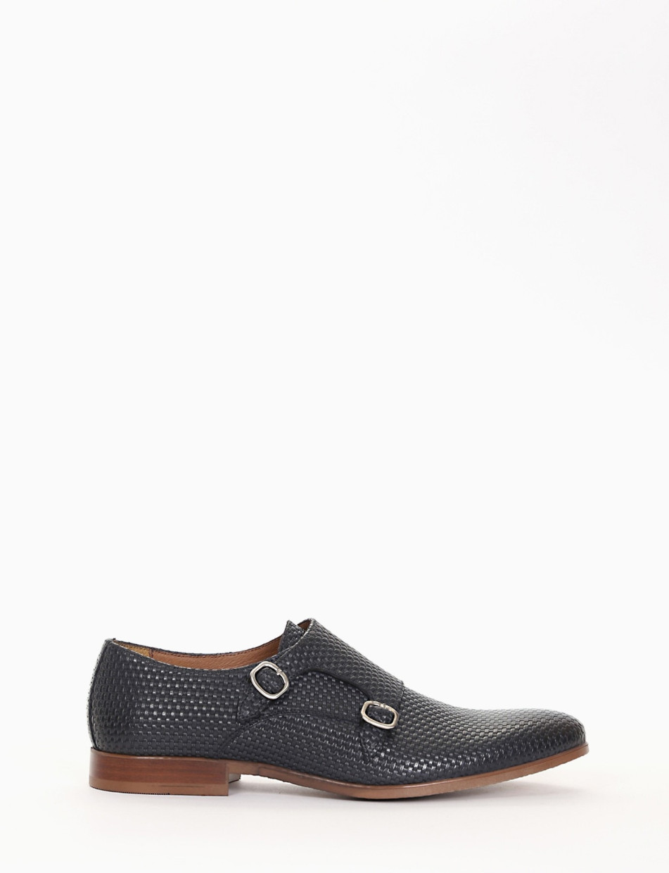 Monk-strap tacco 2 cm blu
