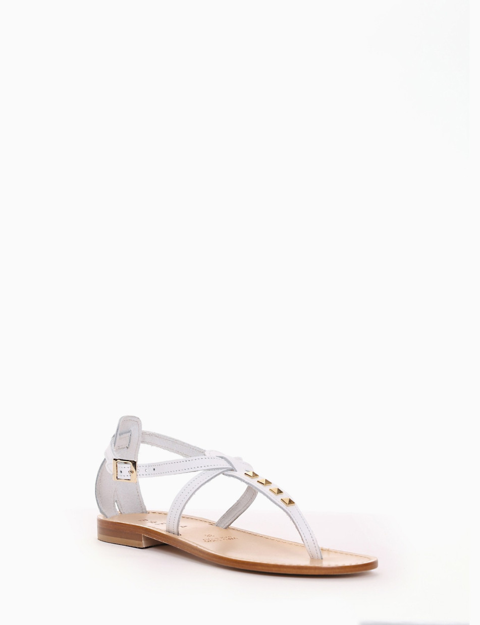 sandalo infradito tacco 1 cm bianco