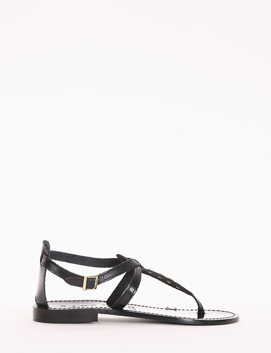 sandalo infradito tacco 1 cm nero