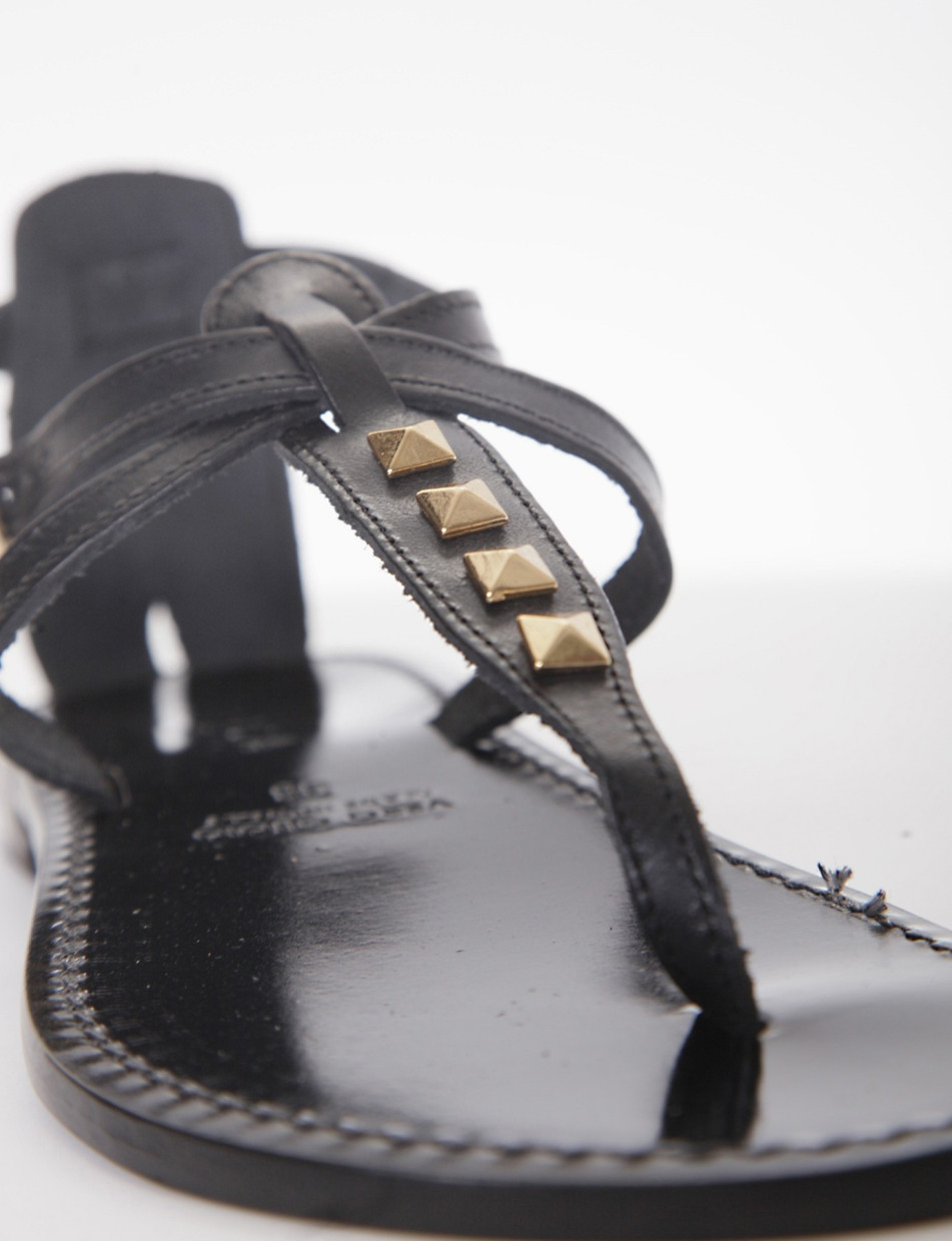 sandalo infradito tacco 1 cm nero