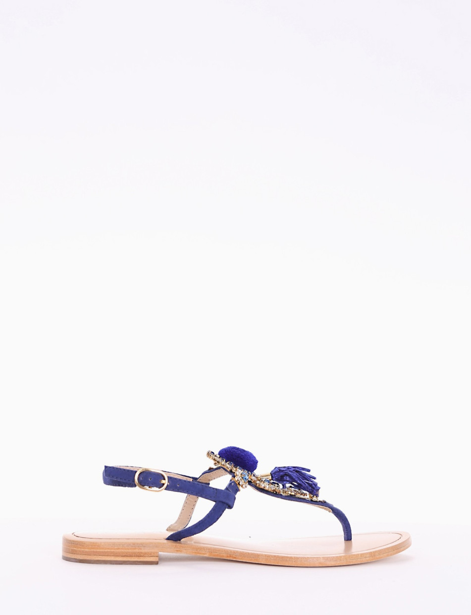 sandalo infradito tacco 1 cm blu