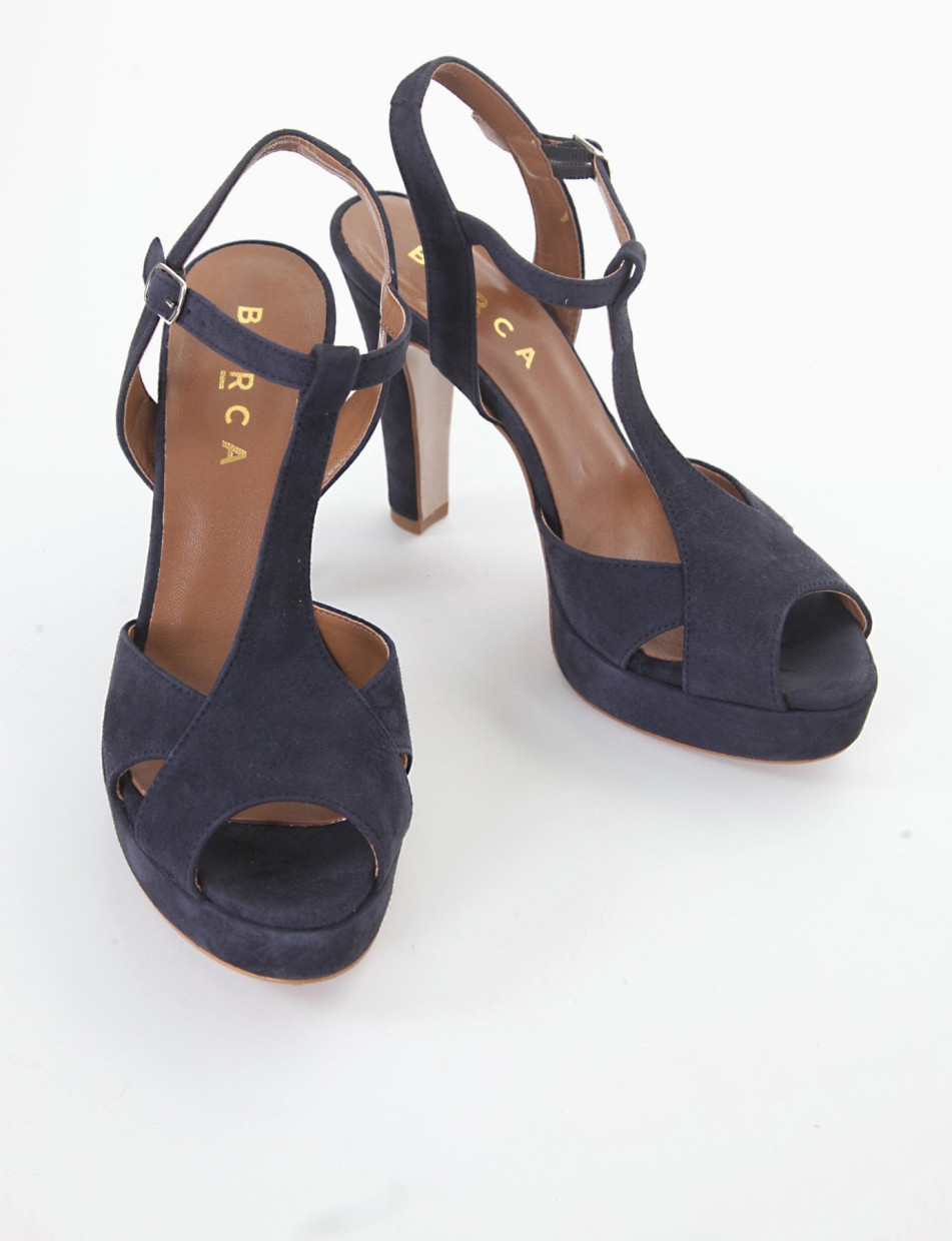 sandalo tacco 11 cm blu