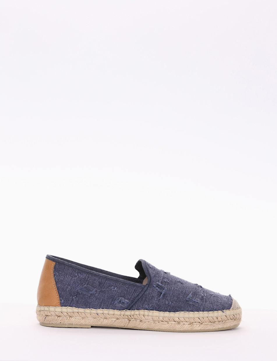 Espadrillas heel 1 cm blu tissue