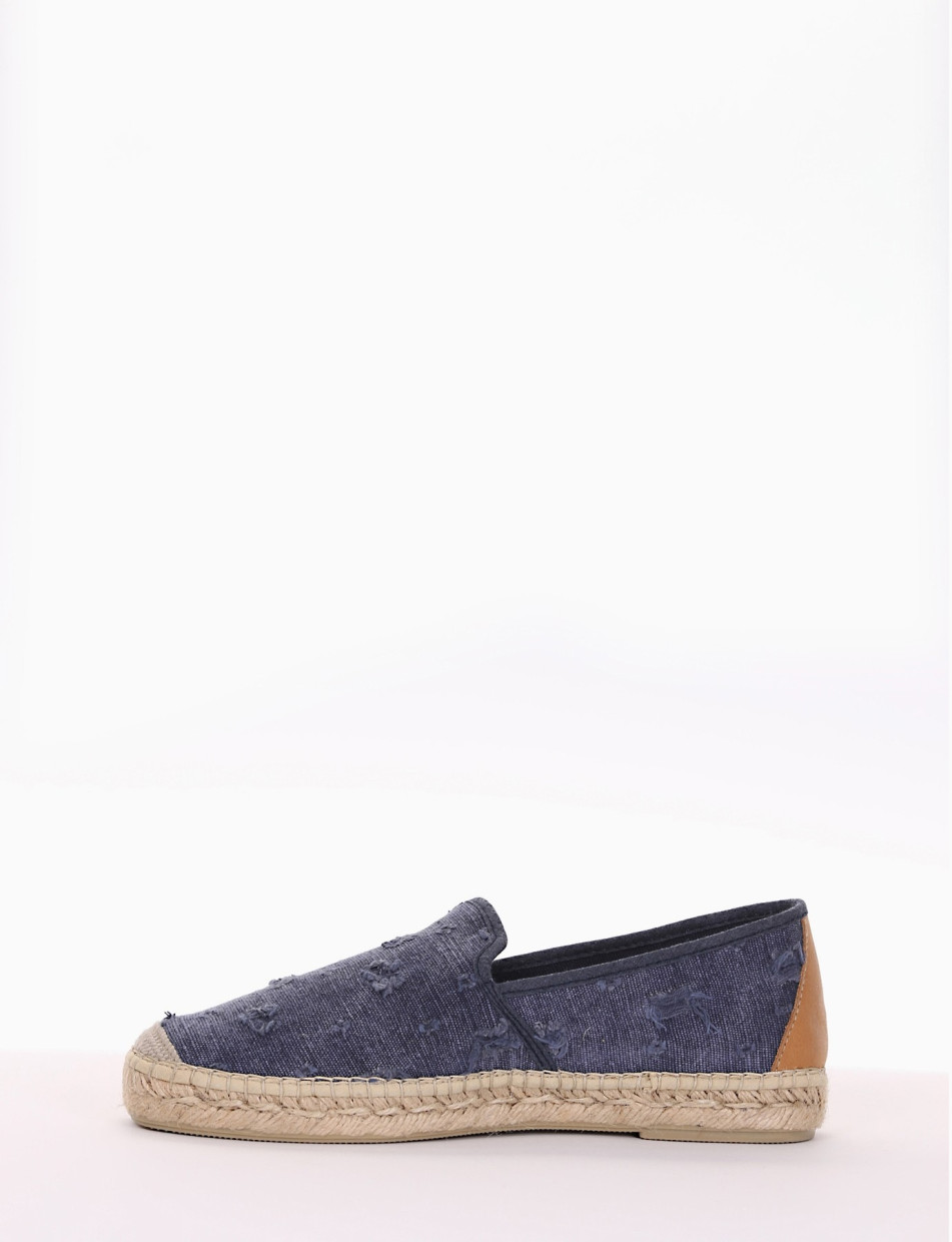 Espadrillas heel 1 cm blu tissue