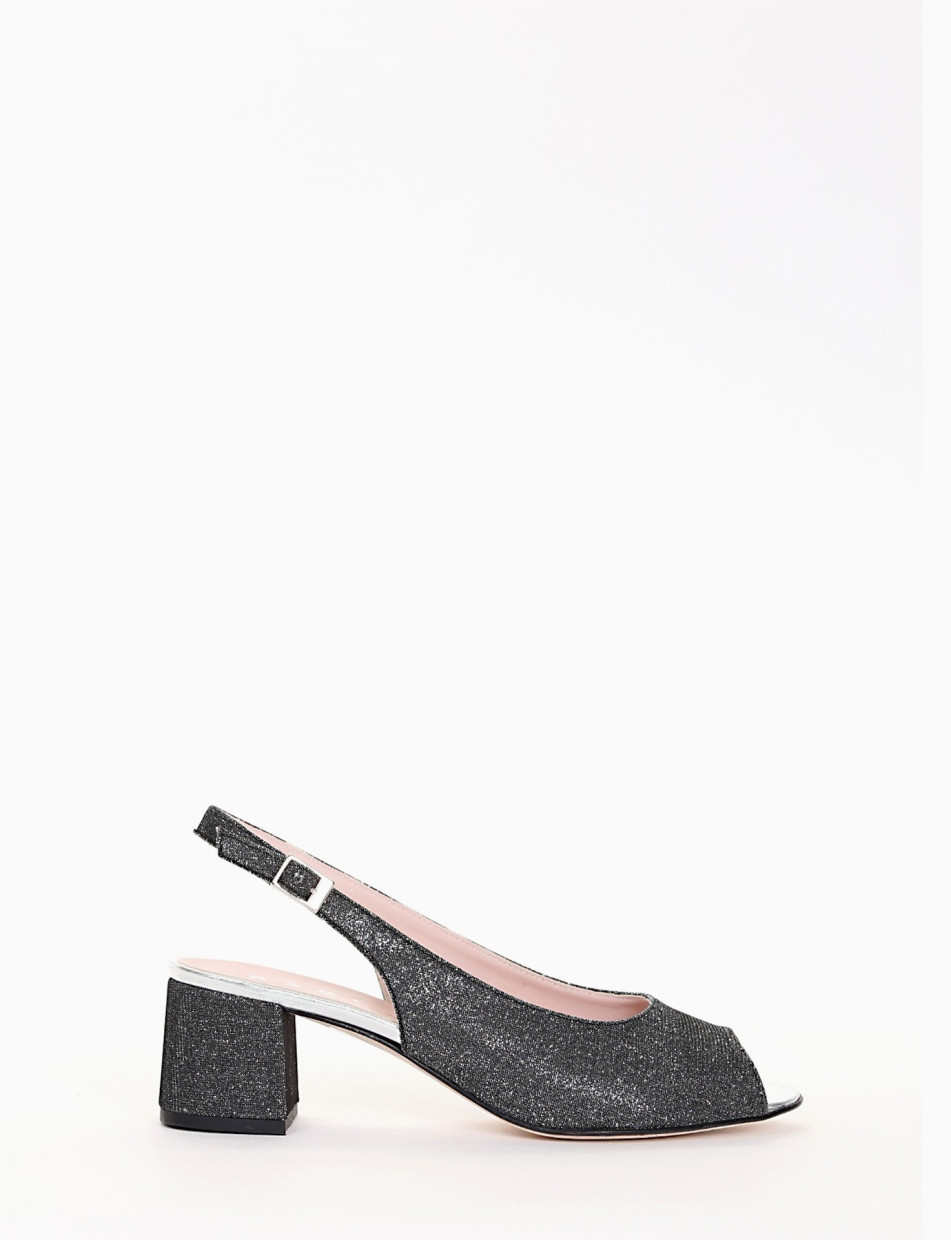 sandalo tacco 5 cm nero