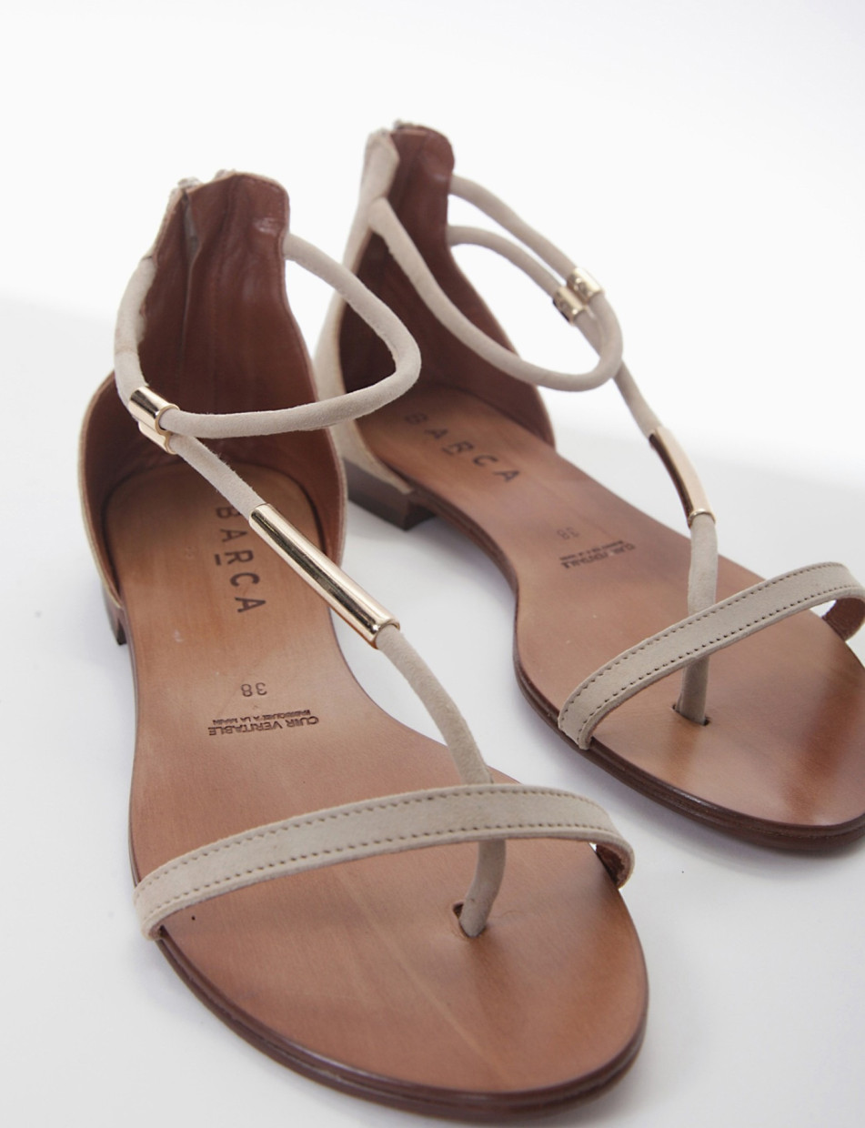 sandalo infradito tacco 1 cm beige