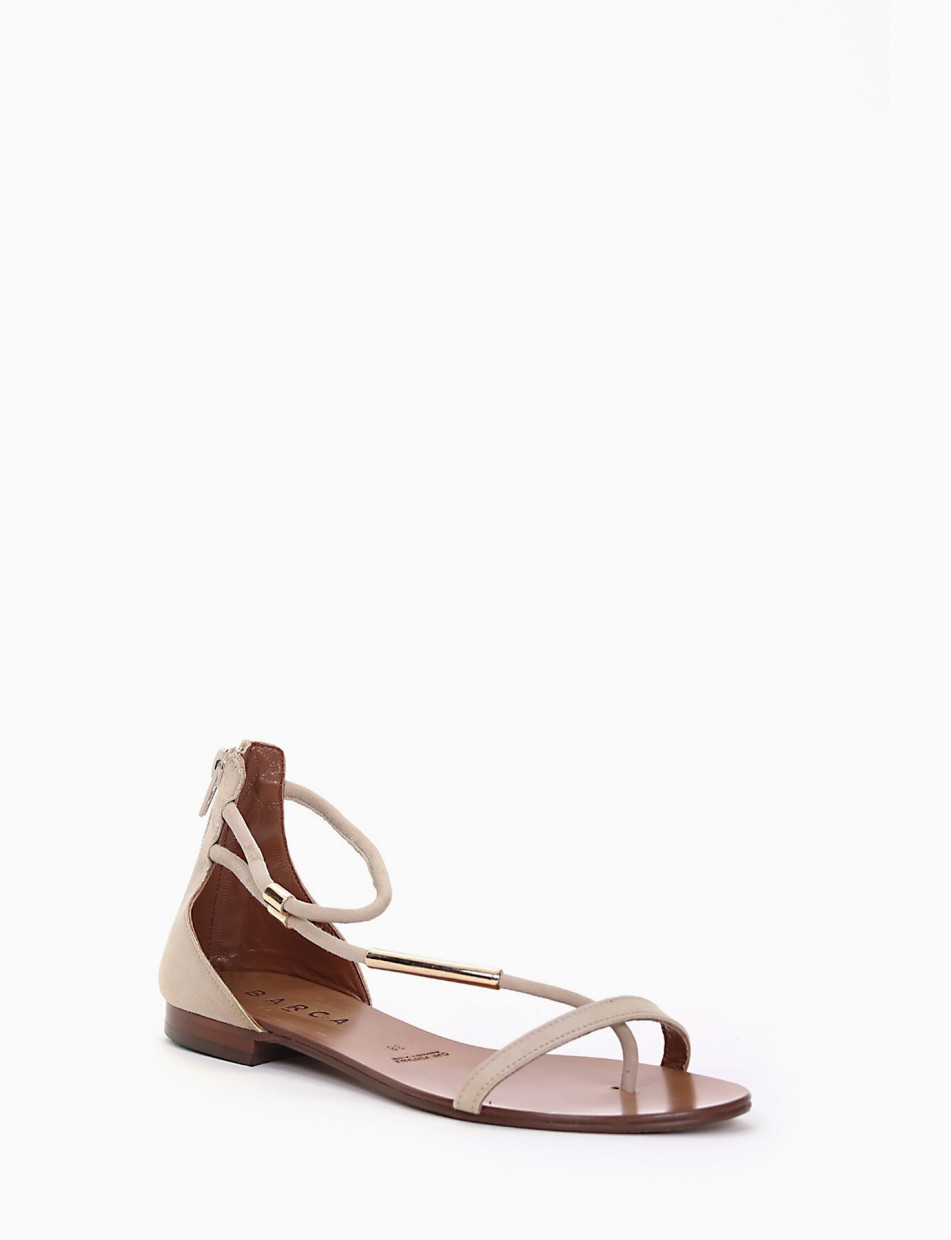 sandalo infradito tacco 1 cm beige