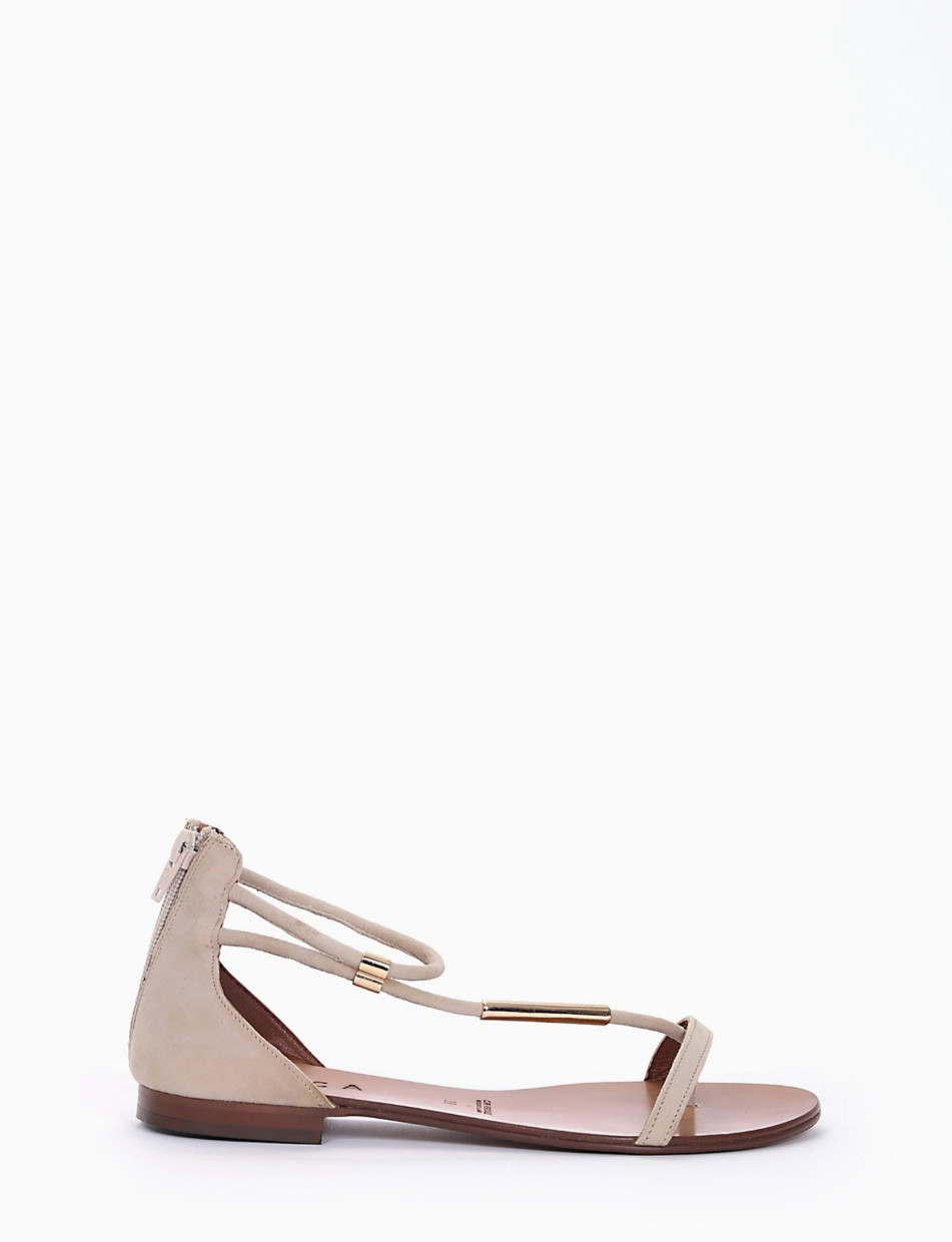 sandalo infradito tacco 1 cm beige