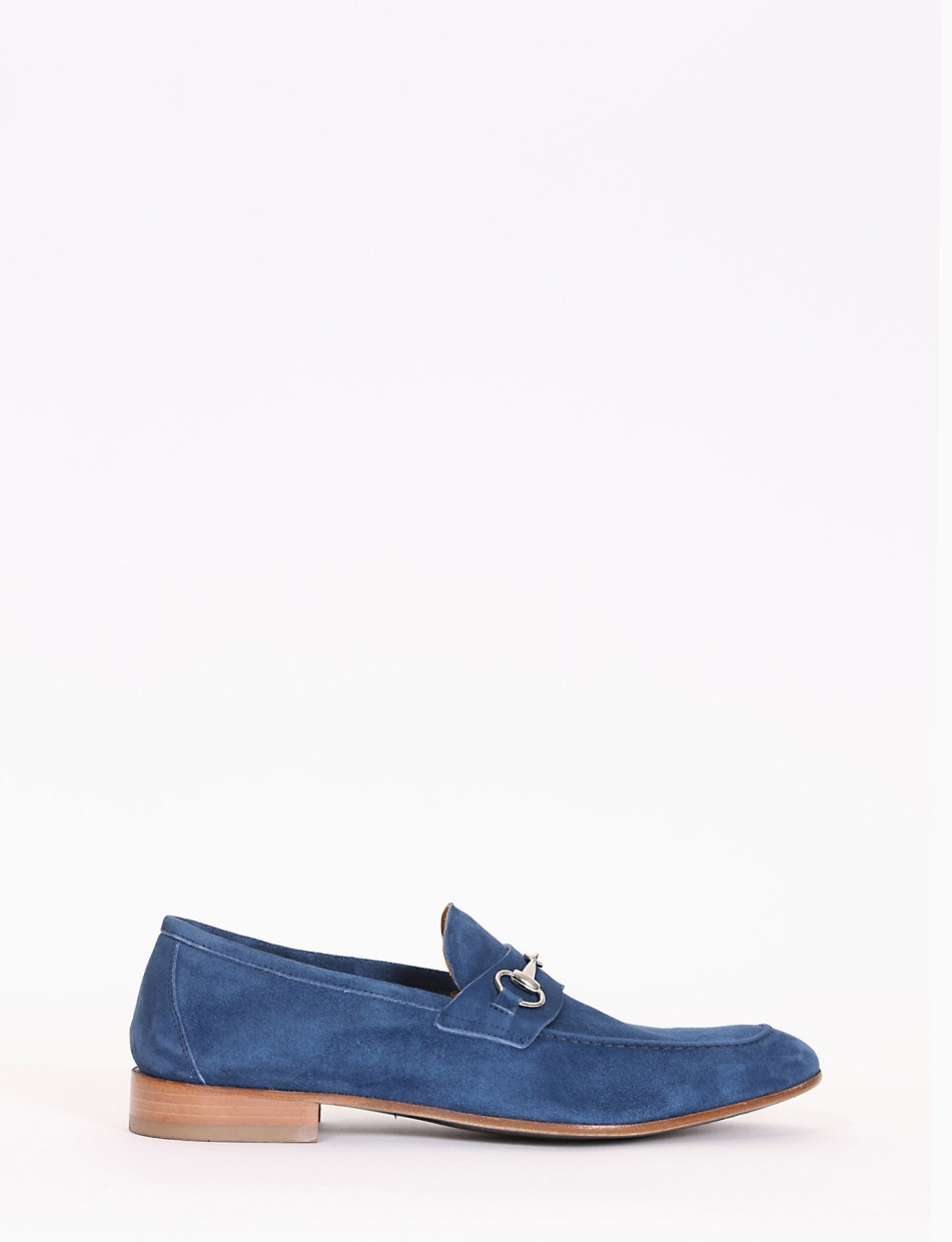 mocassino tacco 2 cm blu