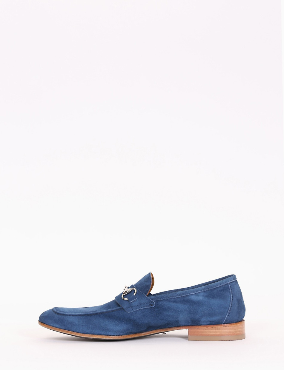 mocassino tacco 2 cm blu