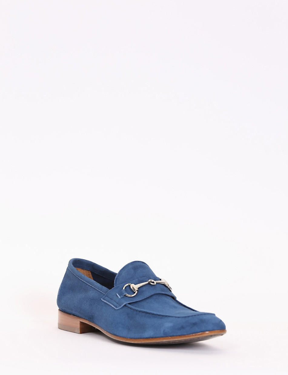 mocassino tacco 2 cm blu
