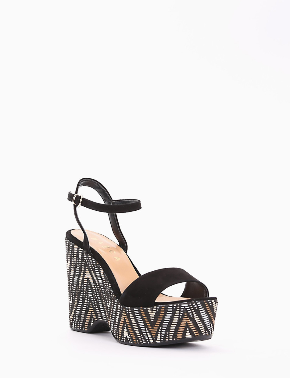 sandalo tacco 12 cm nero