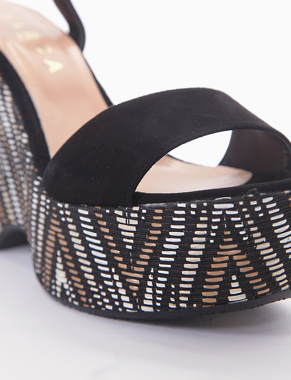 sandalo tacco 12 cm nero