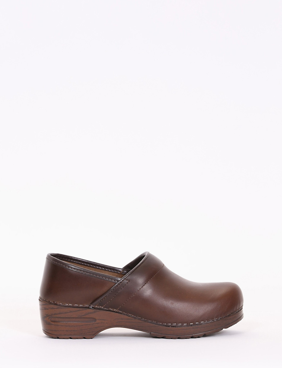 Sneakers heel 4 cm leather