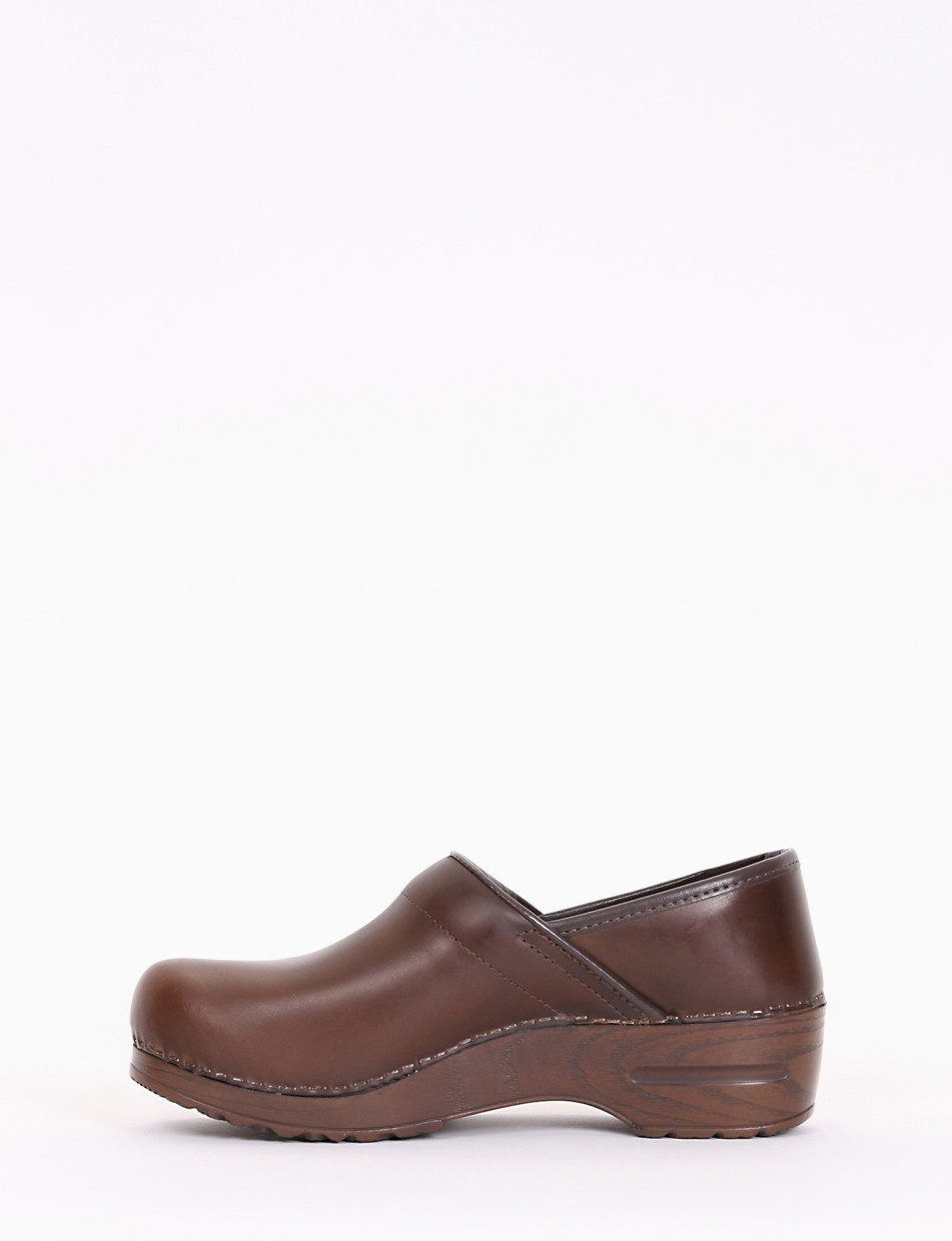 Sneakers heel 4 cm leather