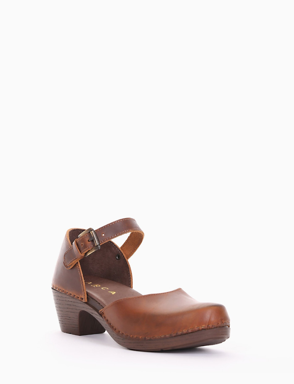 Sneakers heel 4 cm leather