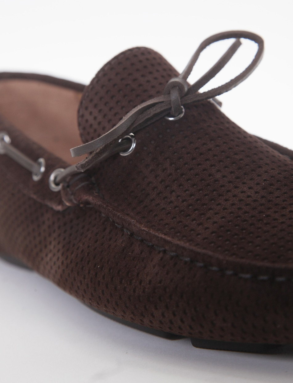 Loafers dark brown chamois