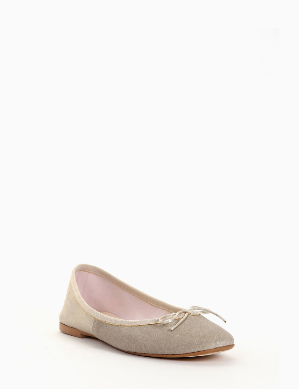 Ballerina tacco 0.5cm platino